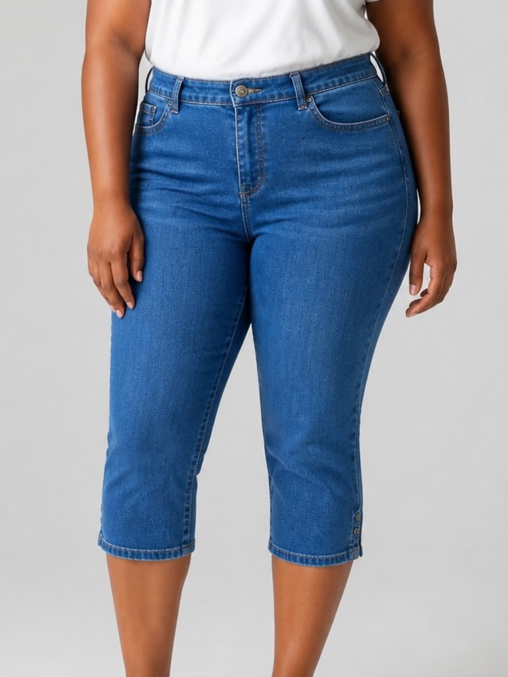 Gloria Vanderbilt Women's All Around Slimming Effect Capris Jeans in Blue Denim
